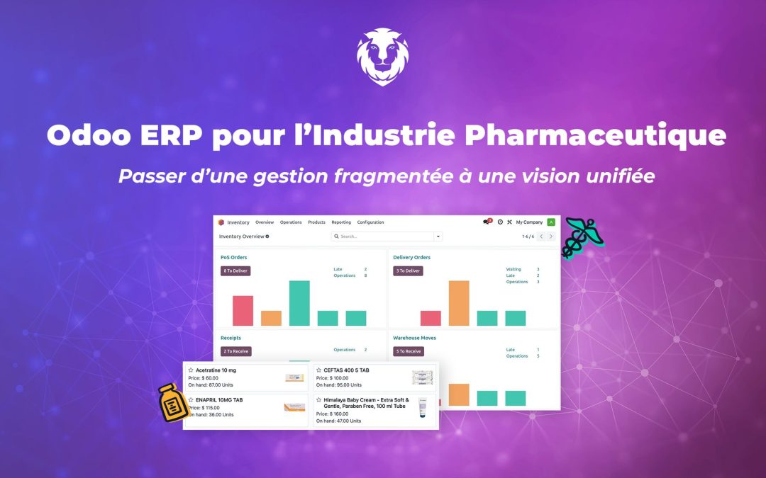 Odoo ERP pour l’industrie pharmaceutique : passer d’une gestion fragmentée à une vision unifiée